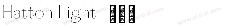 Hatton Light字体转换